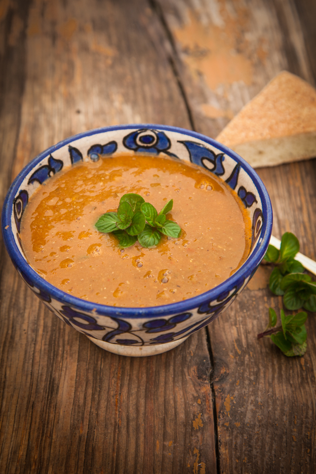 lentil soup with preserved lemon and mint