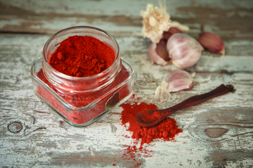 intensely red paprika from Murcia Spain