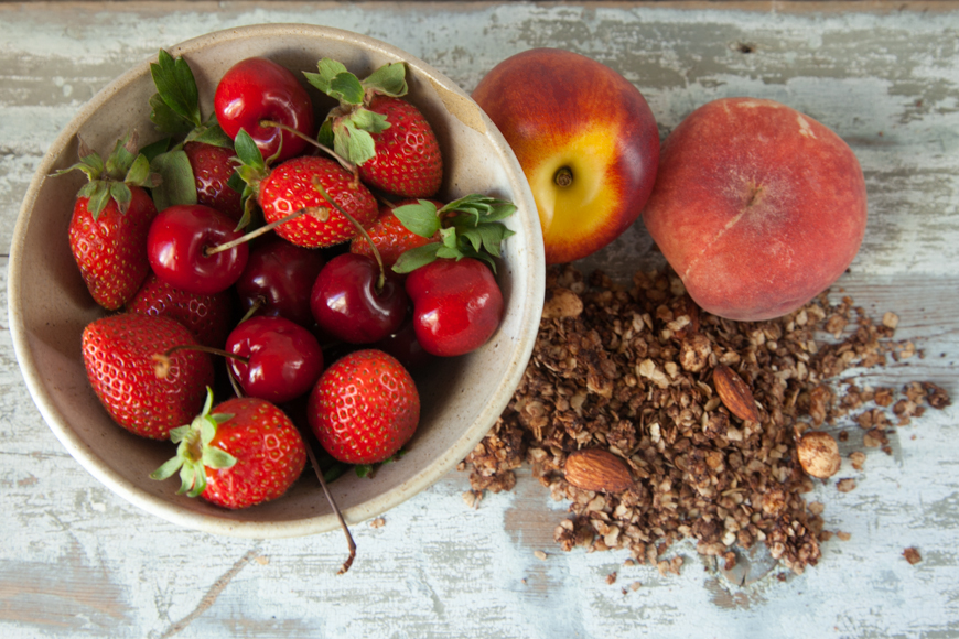 summer fruit and granola