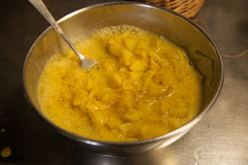 egg and potato mixture for tortilla de patata