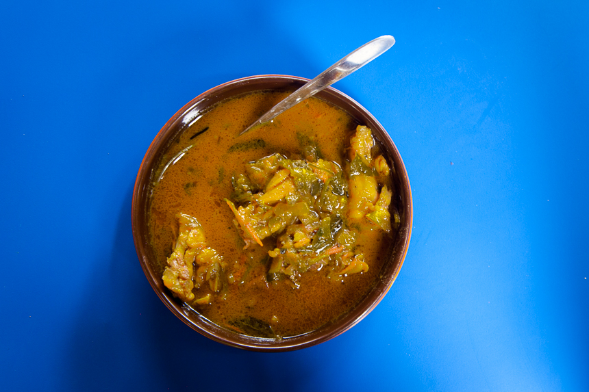 chicken curry at the Good Luck Cafe, Mamallapuram