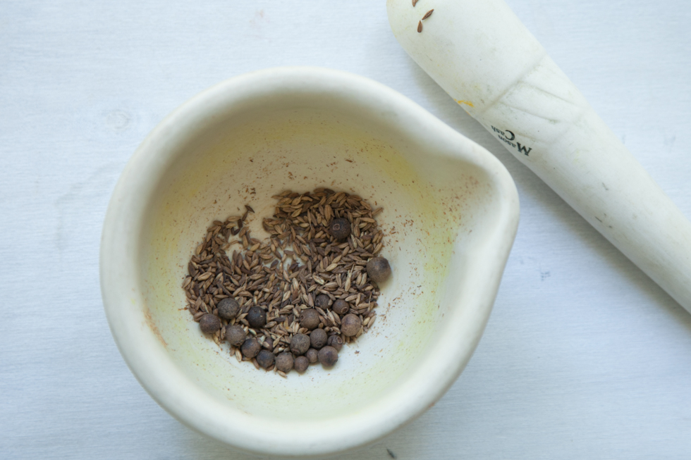 cumin and allspice berries