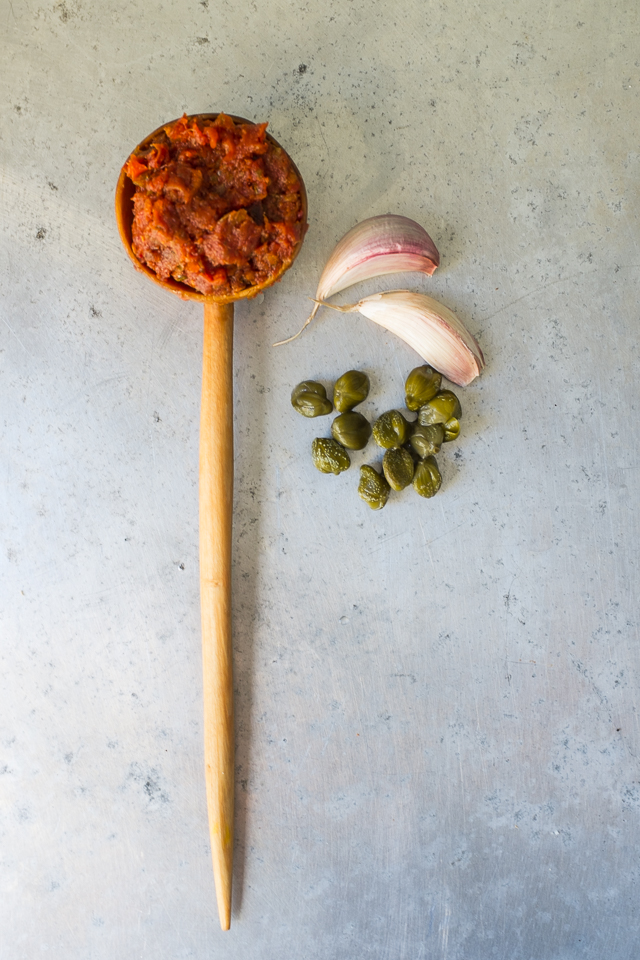 sun dried tomato tapenade with capers and garlic