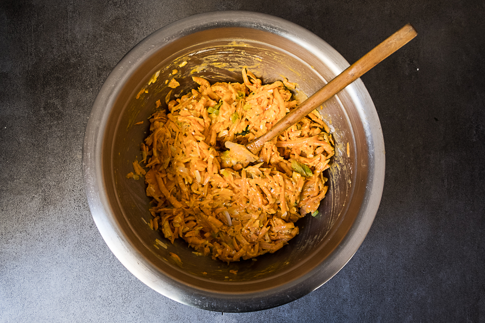 Sweet potato latkes 
