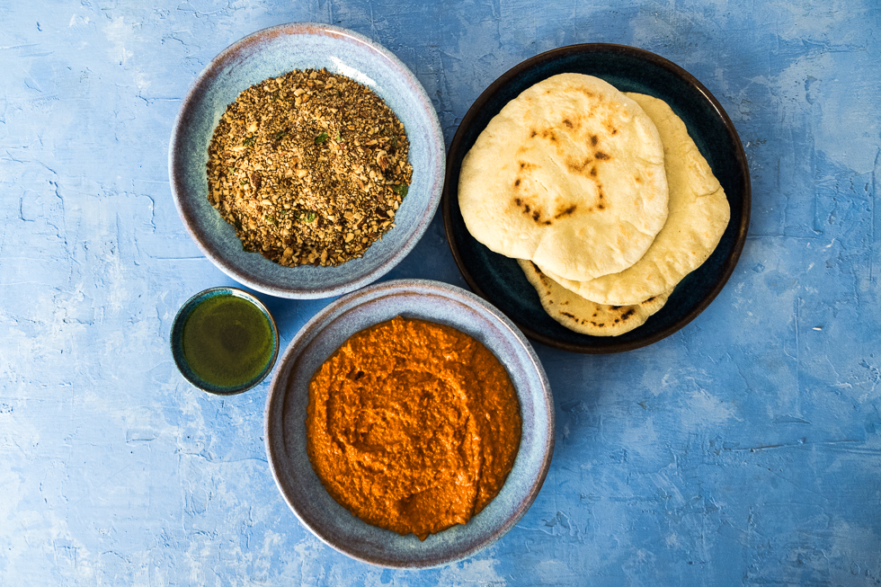 dukkah and muhammara
