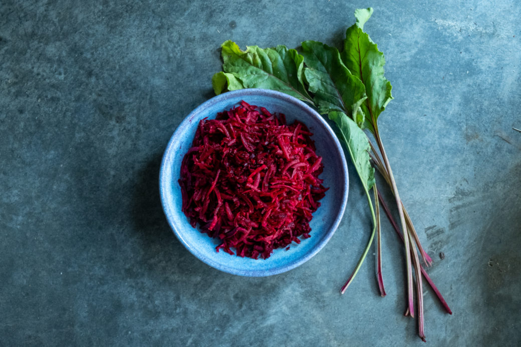 grated beets
