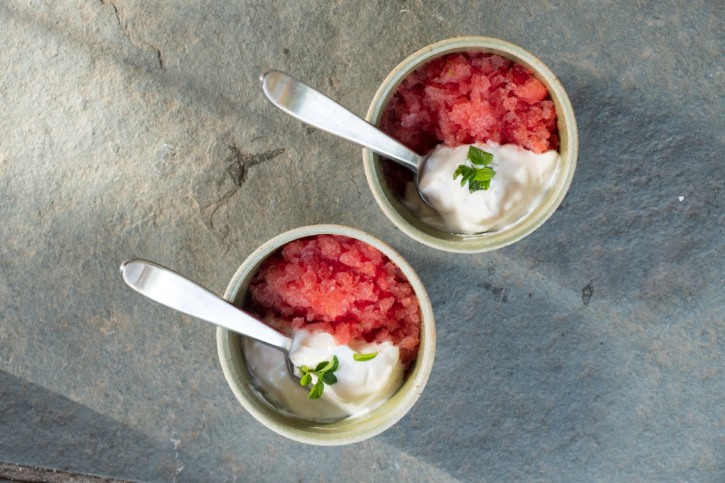 Watermelon granita 
