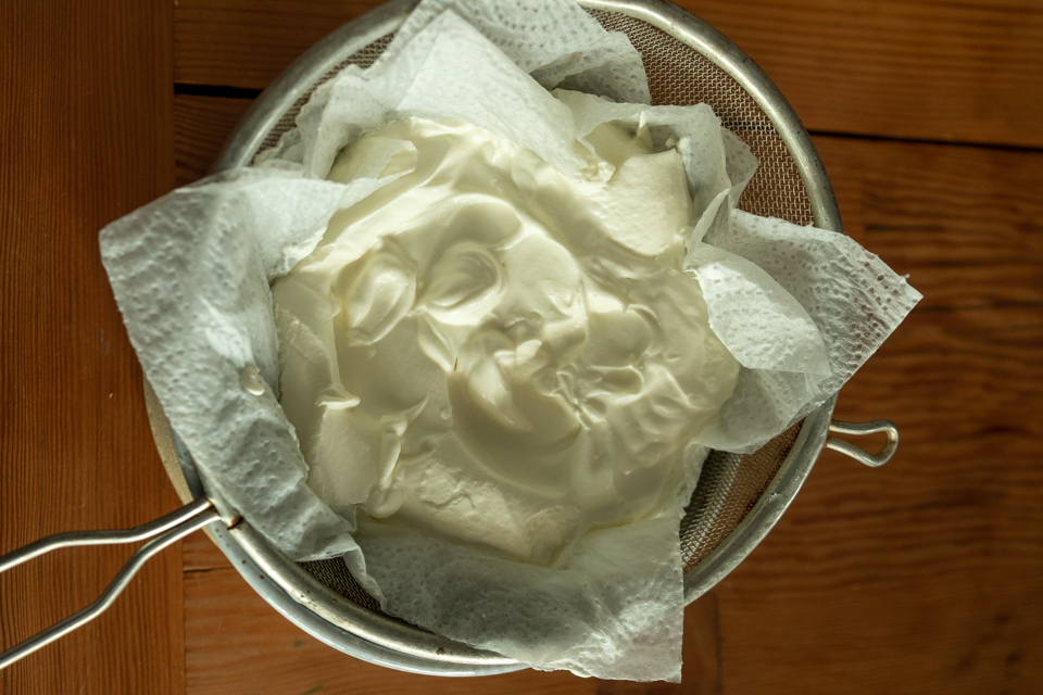 strained Greek yoghurt
